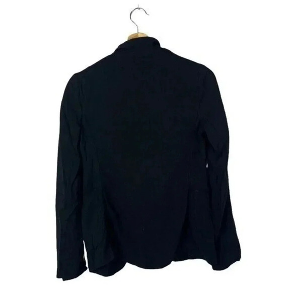 Talula Black Open Front Drop Pocket Viscose Blazer 2 - Picture 3 of 4